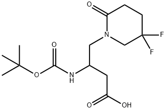 (S)-3-((tert-butoksikarbonyyli)amino)-4-(5,5-difluori-2-oksopiperidin-1-yyli)voihappo