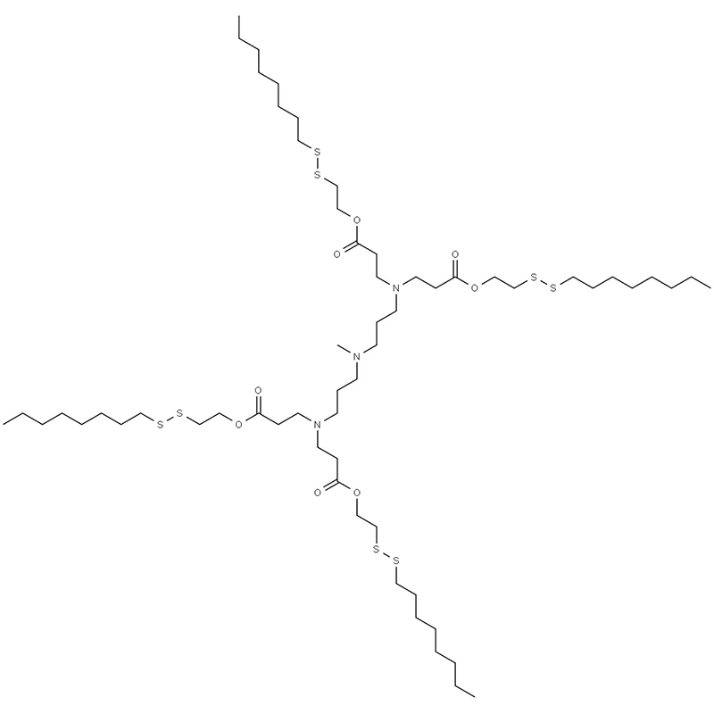 16-oksa-19,20-ditia-4,8,12-triatsaoktakosaanihappo, 8-metyyli-4,12-bis[3-[2-(oktyyliditio)etoksi]-3-oksopropyyli]-15-okso-, 2-(oktyyliditio)etyyliesteri