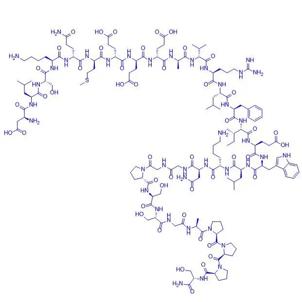 Avexitide (eksendiini(9-39)amidi) on nopeimmin kehittyvä GLP-1-reseptorin antagonisti maailmanlaajuisesti; se on lineaarinen polypeptidi, joka koostuu 31 aminohaposta C-terminaalisella amidimodifikaatiolla.