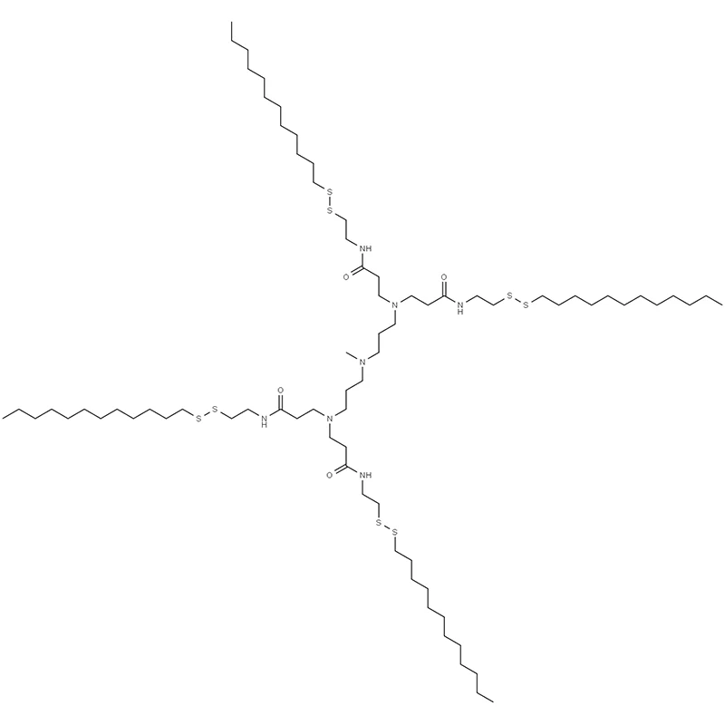 3,3',3'',3'''-(((metyyliatsaanidiyyli)bis(propaani-3,1-diyyli))bis(atsaanitriyyli))tetrakis(N-(2-(dodekyylidisulfanyyli)etyyli)propaaniamidi)