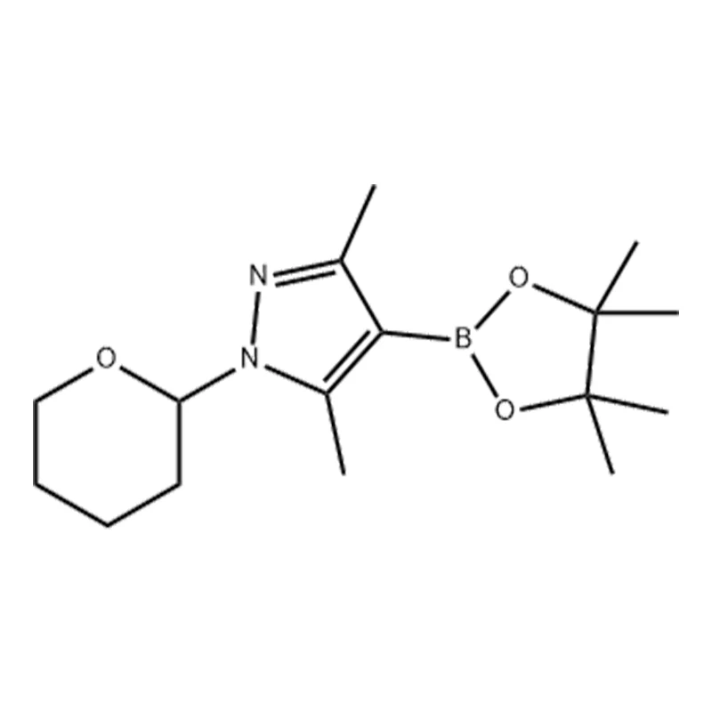 3,5-dimetyyli-1-(tetrahydro-2H-pyran-2-yyli)-4-(4,4,5,5-tetrametyyli-1,3,2-dioksaborolan-2-yyli)-1 H-pyratsoli
