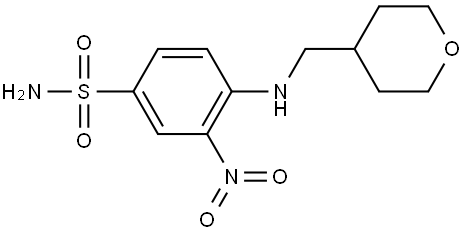 3-nitro-4-(((tetrahydro-2H-pyran-4-yyli)metyyli)amino)bentseenisulfonamidi